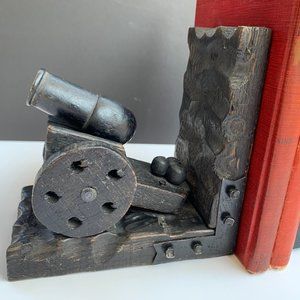 Vintage Handmade Cannon Bookends
